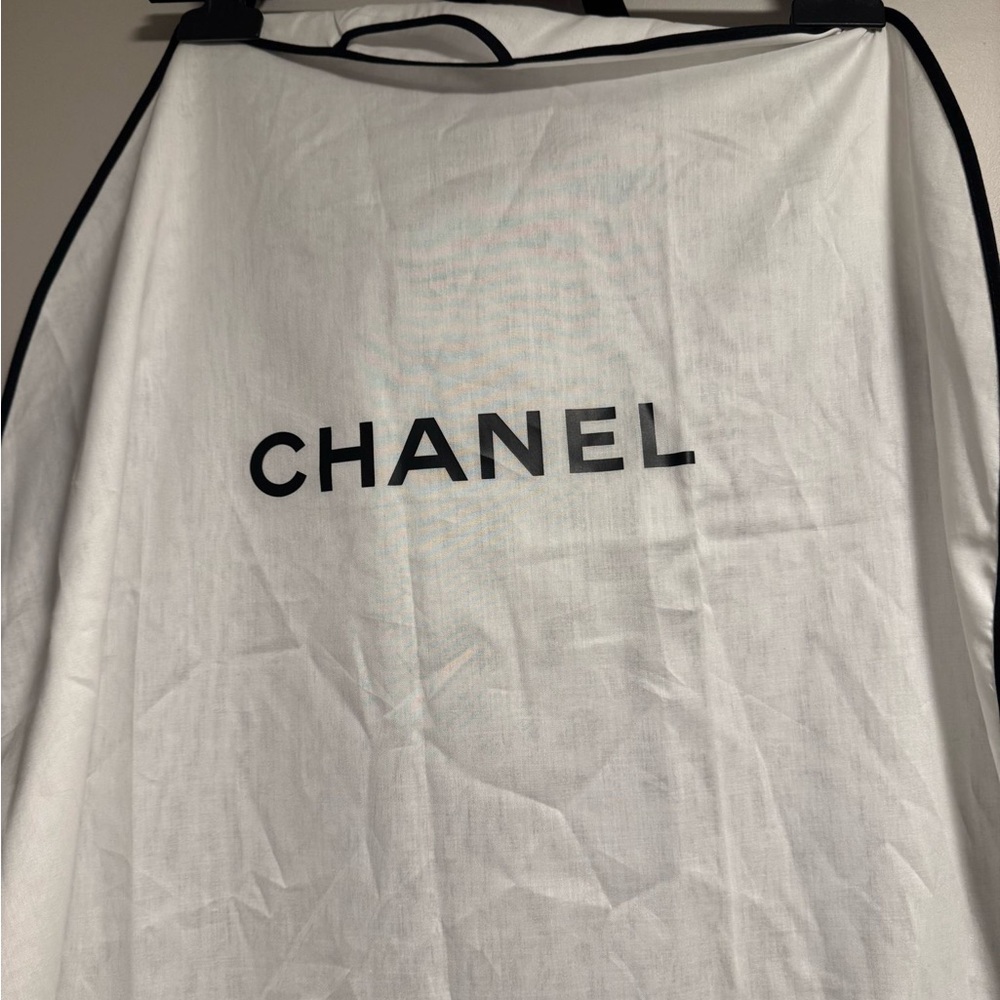 Chanel White and Black Garment Cover